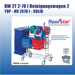 RW 2T 2-70 I Reinigungswagen 2 TOP - HR 2X70 l - SOLID I...
