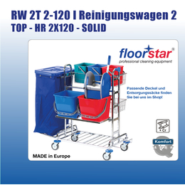 RW 2T 2-120 I Reinigungswagen 2 TOP - HR 2X120 - SOLID I...