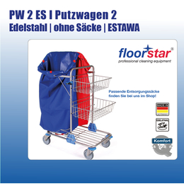 PW 2 ES I Putzwagen 2 - Edelstahl (ohne Scke) ESTAWA I...
