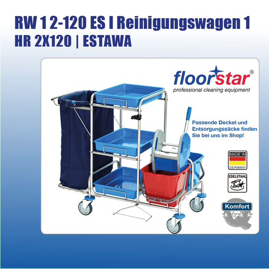 RW 1 2-120 ES I Reinigungswagen 1 - HR 2X120 ESTAWA I Floorstar