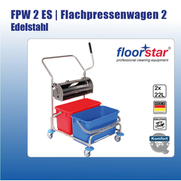 Flachpressenwagen 2 I Edelstahl I Floorstar