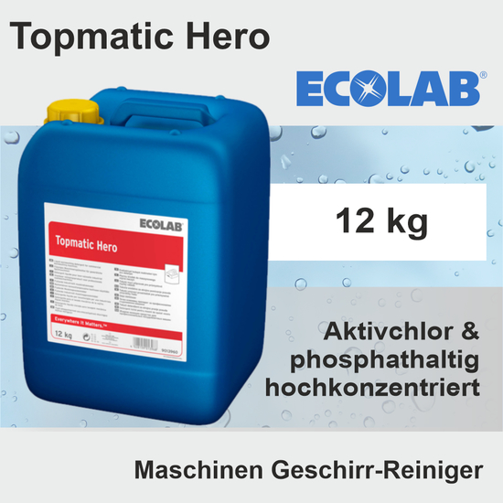 Topmatic Hero Aktivchlor- und phosphathaltiges Splmittel 12kg I Ecolab
