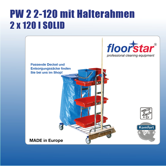 PW 2 2-120 mit Halterahmen 2 x 120 l SOLIDI Floorstar