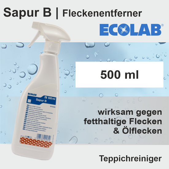Sapur B Fleckenentferner fr l und fetthaltige Flecken I 0,5l I Ecolab