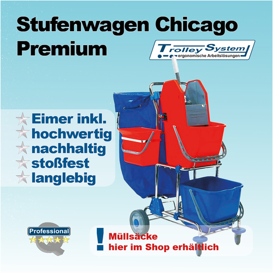 Stufenwagen Premium verchromt Chicago I Trolley-System