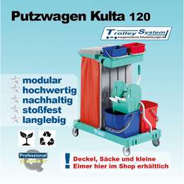 Reinigungswagen Kulta 120 aus hochwertigen Kunststoff I Trolley-System